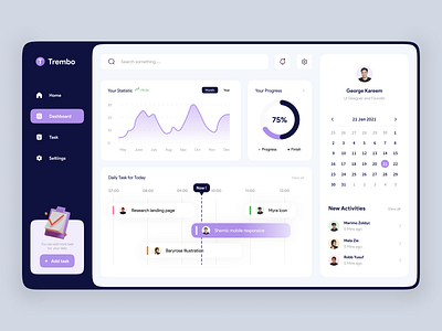 Trembo - Dashboard Exploration 📚 by Fandit Giovani for Odama on Dribbble
