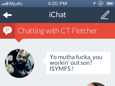 Ichattin' with Fletcher chat chatbubble ct fletcher flat ichat ios
