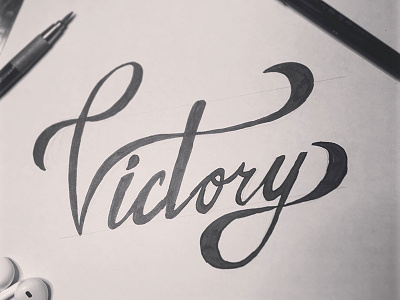 Victory brush brush lettering drawing lettering victory