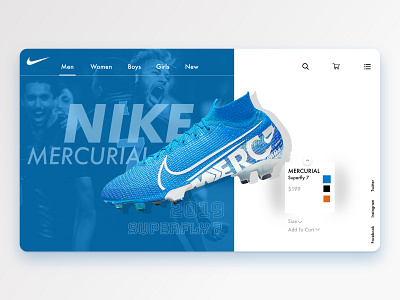 Nike Web Design Concept app design minimal mobile nike typography ui ux ux design uxui web webdesign website