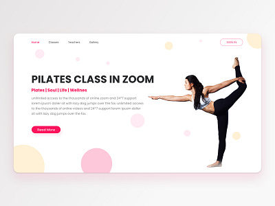 Pilates Class Web Design