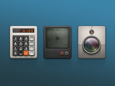 some Icons buttons calculator camera icon icons iconset ios ipad iphone theme tv
