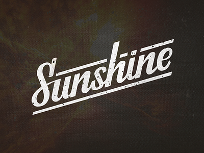 Sunshine brush letter lettering logo mark sunshine type typo typography