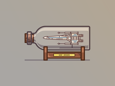 x-wing in a bottle