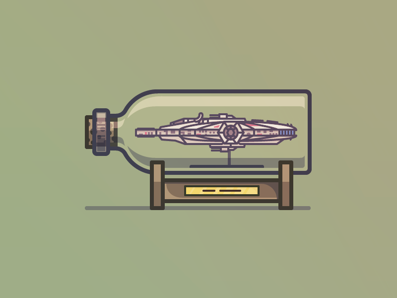 Download Falcon In A Bottle by Martin David on Dribbble