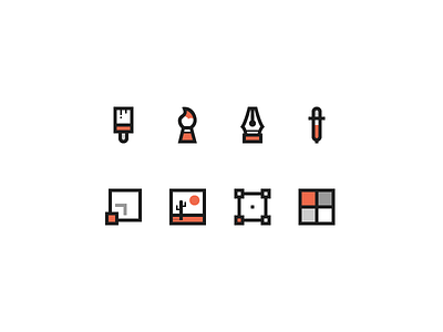 icons helllicht icon icon set iconography icons illustration image mark pen pencil picture tools