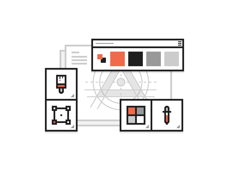 Design and Branding tools branding design outline vector icons iconography icon illustration