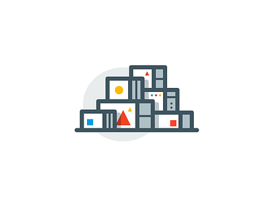 Concepts boxes digital digitalization flat forms houses icon iconography icons illustration outline vector