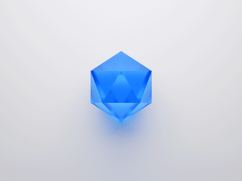 rotating gem icon 3d 3d animation blender crystal diamond gem glass icon iconography motion render rotation