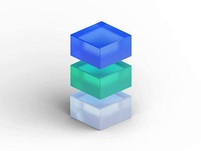 Glass blocks 3d animation blender blocks glass icon iconography illustration render