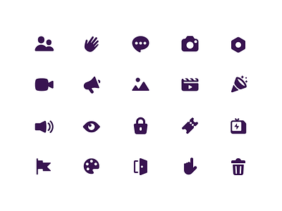 Airtime Iconography 2019 24x24 branding camera delete filled icon set iconography icons iconset illustration message pictures settings video