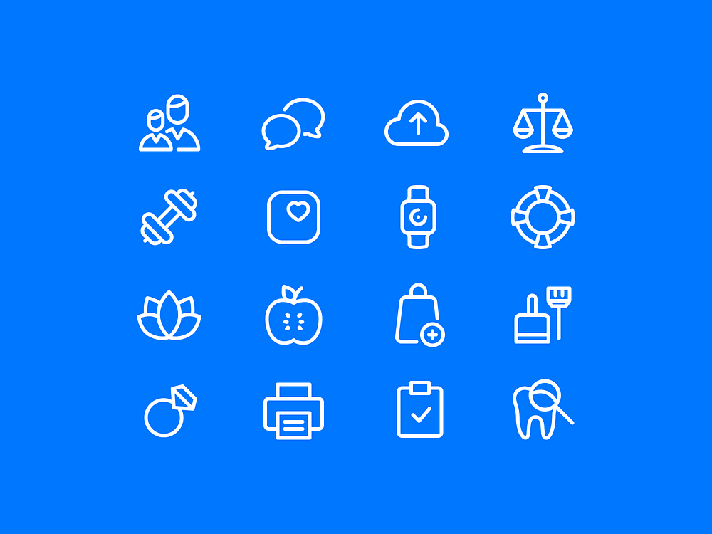 health icon set by Martin David for ottonova on Dribbble