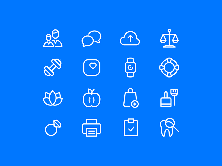 health icon set by Martin David for ottonova on Dribbble