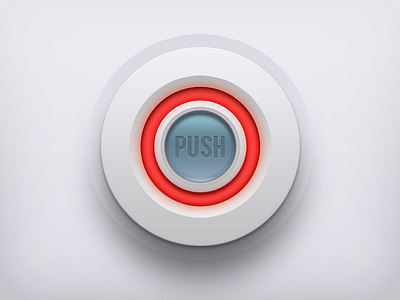 PUSH button knob push red training ui white