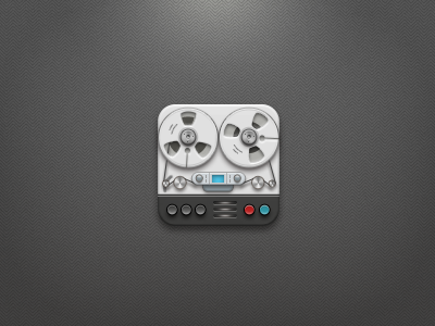 Auros Icon button display icon ios jailbreak light music podcast recorder retro shadow tape theming vintage