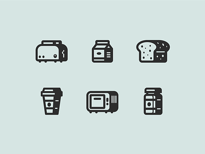 52iconsets shadow 52iconsets bread breakfast coffee icon icon set iconpack icons icons pack iconset inktober52 milk oven shadow toaster