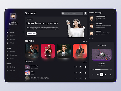 Music Dashboard App