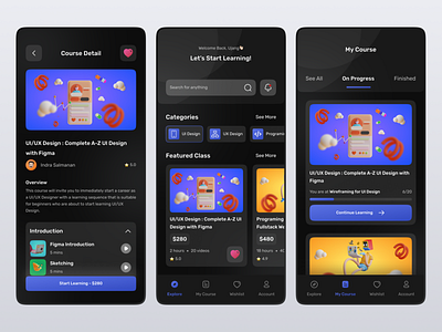 Online Course App by Ryanae for Visoeal Studio on Dribbble