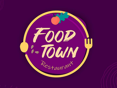 Food Town logo branding icon illustration logo vector