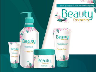 Beauty product packaging branding design illustration logo packaging packaging mockup