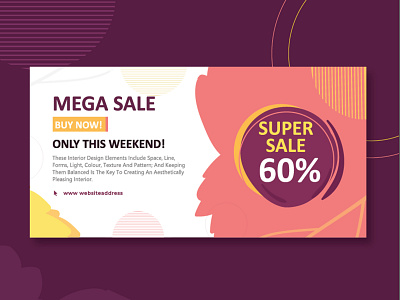 Mega Sale Banner branding design illustration vector