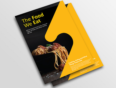 The Food We Eat Brochure branding design illustration vector