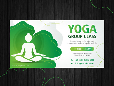 Yoga Group Class Banner banner design branding icon logo vector