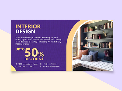 Interior Design Banner banner ads banner design illustration vector