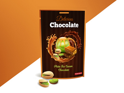 Dark chocolate branding design packaging design vector