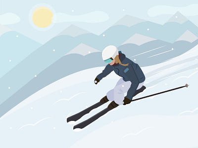 My Favorite Winter Activity activities female flat illustration snow snowboarding winter
