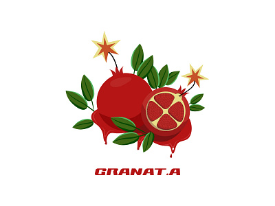 Granat.a Creative Agency branding bright design flat fruit fruit illustration fruit logo fruits illustration illustrator logo ui vector