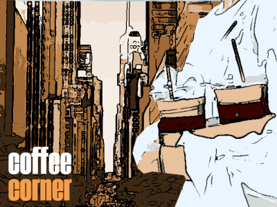 Coffee Corner design logo magazine social media