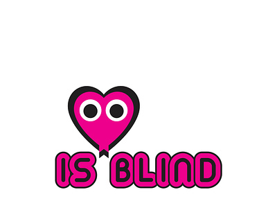 LOVE IS BLIND T SHIRT STICKER