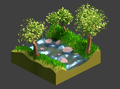 Isometric Nature 2 design isometric nature simple sketch