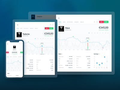 Trading App - stock preview crypto finance fintech graph responsive stock trader trading