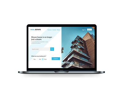 Real Estate Website landing Page