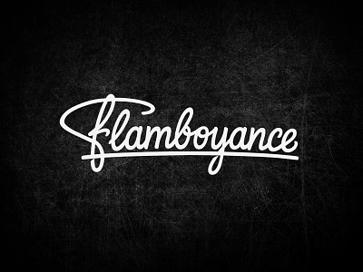 Flamboyance branding design lettering logo logotype vector