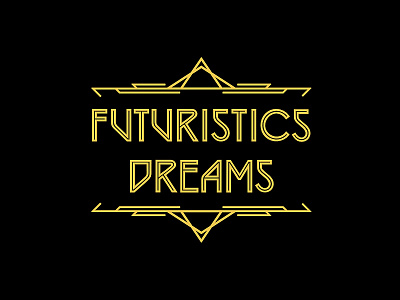 Futuristics Dreams art artdeco branding design logo logotype typography vector