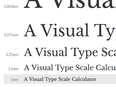 Visual Type Scale Calculator
