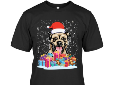 Cute Animal Dog Border Terrier Christmas