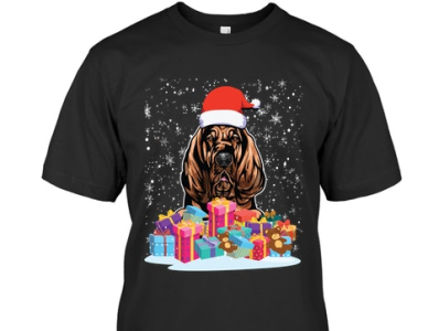 Animal Dog Bloodhound Christmas