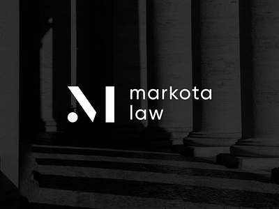 Markota Law Visual Identity black and white branding business card law letterhead logo motion graphics office signage visual identity