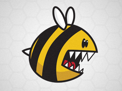 Killer Bee bee cartoon character funny killer logo