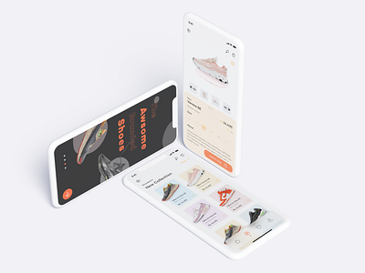 Shoe Store Ecommerce App 3d branding graphic design shoe app ui