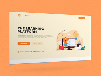 E-Learning Platform 3d animation e learning education graphic design illustration landing page ui
