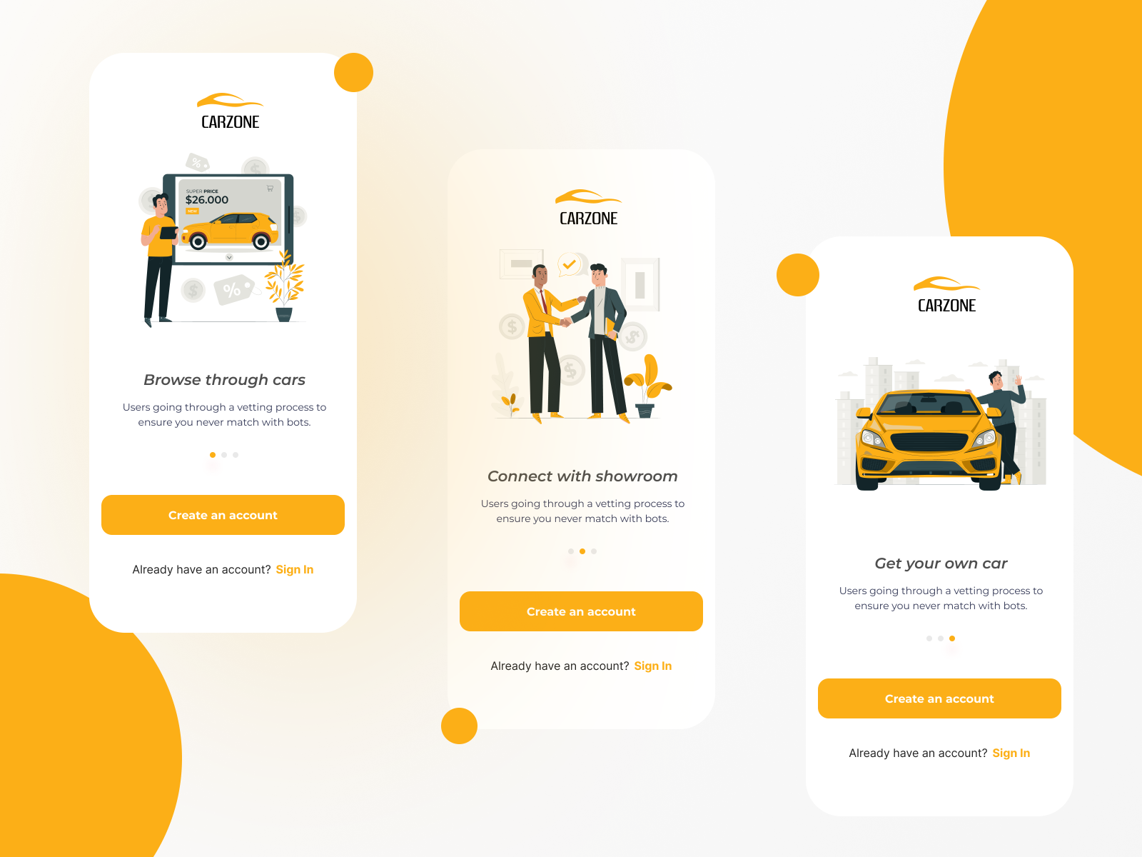 Car Sale - Onboarding Screens by Abhishek Braru on Dribbble