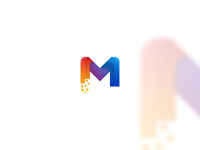 logo m technology brand branding colorfull design full color letter m logo logo design logo m m modern