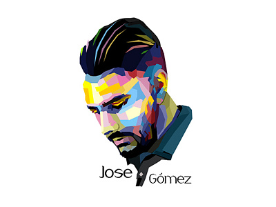 Jose Gómez (WPAP Style) artwork digital art popart portrait wpap