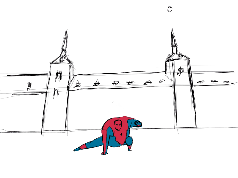 DarwingChallenge #2 Plaza Mayor Spiderman. Madrid animation cell animation darwingchallenge drawing fat frame by frame ipad jump pencil spiderman