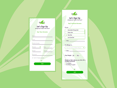 Sign Up - Get your meal dailyui design digital food app health app health care ui ux